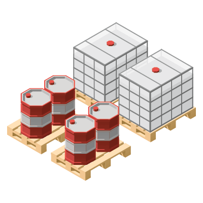 Image of drums and totes